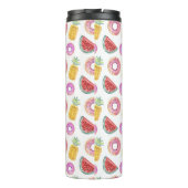 Pastel Waterverf Pool Float Patroon Thermosbeker (Achterkant)