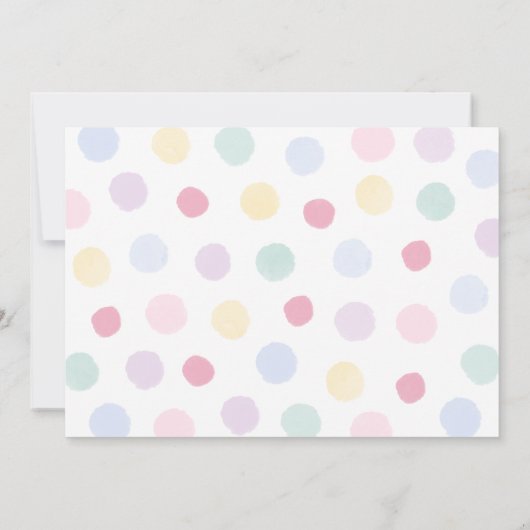 Pastel Waterverf Popsicle Girl Birthday Party Kaart (Achterkant)