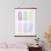Pastel Waterverf Popsicle Girls Room Hangend Wandkleed (Slaapkamer)