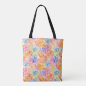 PASTEL WATERVERF RAINBOW ABSTRACTE HARTEN TOTE BAG (Achterkant)