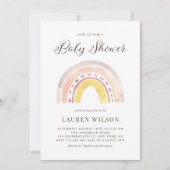 Pastel Waterverf Rainbow-Baby shower Kaart (Voorkant)