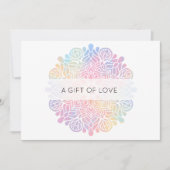 *~* Pastel Waterverf Rainbow Mandala Spiritueel Notitiekaartje (Voorkant)