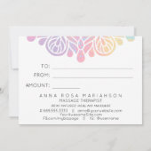 *~* Pastel Waterverf Rainbow Mandala Spiritueel Notitiekaartje (Achterkant)