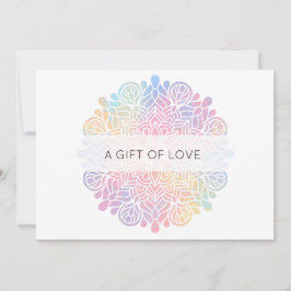 *~* Pastel Waterverf Rainbow Mandala Spiritueel Notitiekaartje