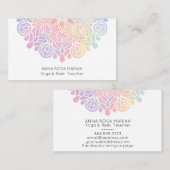 *~* Pastel Waterverf Rainbow Mandala Spiritueel Visitekaartje (Voorkant / Achterkant)