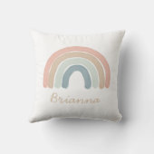 Pastel Waterverf Rainbow Name Sierkussen (Achterkant)