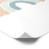 Pastel Waterverf Rainbow Nursery Poster (Hoek)