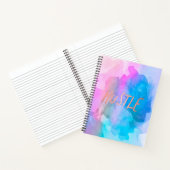 Pastel Waterverf Roos Gold Hustle Notitieboek (Binnen)