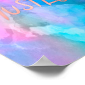 Pastel Waterverf Roos Gold Hustle Poster (Hoek)