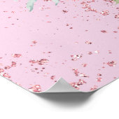 Pastel Waterverf Roos met Gepersonaliseerd naam Poster (Hoek)