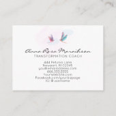 *~* Pastel Waterverf Roze Blauwe Dragonfly Busines Visitekaartje (Achterkant)