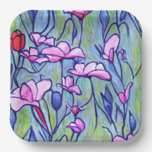 Pastel Waterverf Roze Bloemen