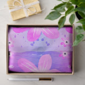 Pastel Waterverf Roze Bloemen Tissuepapier (Geschenk)