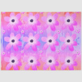 Pastel Waterverf  Roze Bloemen Tissuepapier (Voorkant)