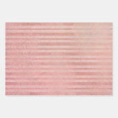 Pastel Waterverf Roze Goud Gepolkte Strepen Inpakpapier Vel (Voorkant 2)