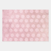 Pastel Waterverf Roze Goud Gepolkte Strepen Inpakpapier Vel (Voorkant)