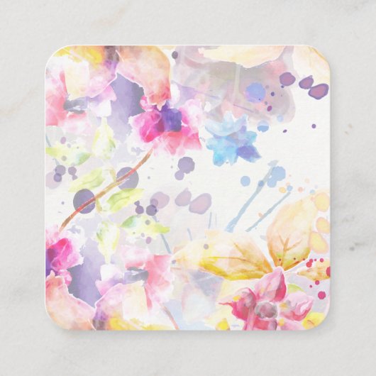 Pastel Waterverf RSVP QR-code Informatiekaartje (Achterkant)