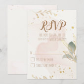 Pastel waterverf RSVP Save The Date (Voorkant / Achterkant)
