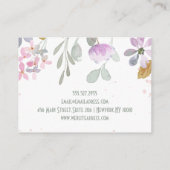 Pastel Waterverf Rustic Flower Visitekaartje (Achterkant)