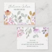 Pastel Waterverf Rustic Flower Visitekaartje (Voorkant / Achterkant)