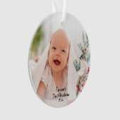 Pastel Waterverf rustieke winter botanische foto Ornament (voorkant)