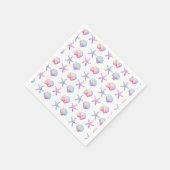 Pastel Waterverf Schelp Feest Servet (Hoek)