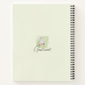 pastel waterverf schilderen bloemengroen notitieboek (Achterkant)