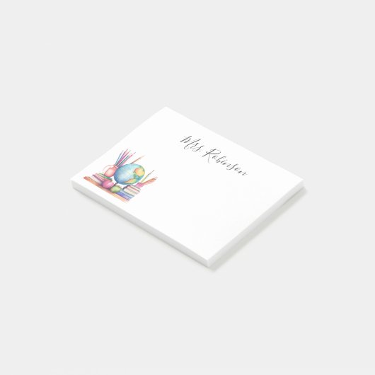 Pastel Waterverf Schooljuf Post-it® Notes (Schuin)
