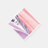 Pastel Waterverf Ski Mountain Sunset Servet (Hoek)