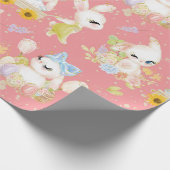 PASTEL WATERVERF SNELLT EENVOUDIGERE BUNNEN AAN CADEAUPAPIER (Hoek)