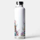 PASTEL WATERVERF STAPEL BOEKEN MET VLINDER WATERFLES (Rechts)