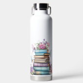 PASTEL WATERVERF STAPEL BOEKEN MET VLINDER WATERFLES (Voorkant)