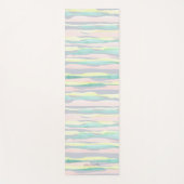 Pastel Waterverf Stripe Patroon Yoga Mat (Voorkant)