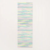 Pastel Waterverf Stripe Patroon Yoga Mat (Achterkant)