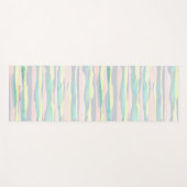 Pastel Waterverf Stripe Patroon Yoga Mat (Voorkant (horizontaal))