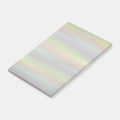 Pastel Waterverf Stripes Aangepaste naam Post-it® Notes (Schuin)