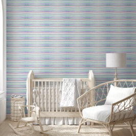 Pastel Waterverf Stripes Design Behang