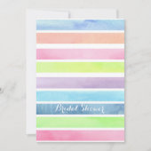 Pastel Waterverf Stripes Vrijgezellenfeest Custom Kaart (Voorkant)