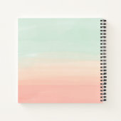 Pastel Waterverf Stripes Zee Notitieboek (Achterkant)