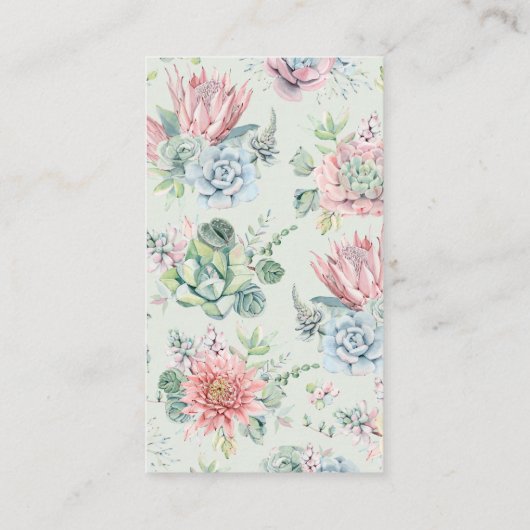 Pastel Waterverf Succulent Book Request Informatiekaartje (Achterkant)