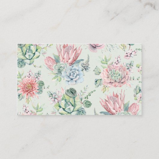 Pastel Waterverf Succulent Book Request Informatiekaartje (Achterkant)