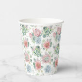 Pastel Waterverf Succulent en Cactus Pattern Papieren Bekers (Rechts)