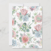 Pastel Waterverf Succulents Weddenschap Kaart (Achterkant)