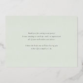 Pastel Waterverf Succulturen Hartelijk dank Folie Uitnodiging (Achterkant)