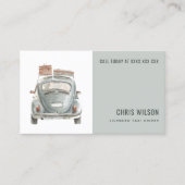 PASTEL WATERVERF TAXI HUREN CABINE CHAUFFEUR SERVI VISITEKAARTJE (Voorkant)