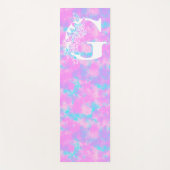 Pastel Waterverf Tie Dye Monogram Yogamat (Voorkant)