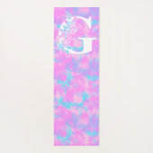 Pastel Waterverf Tie Dye Monogram Yogamat (Achterkant)