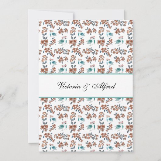 Pastel Waterverf Tortelduifjes Koppelschoen Kaart (Achterkant)