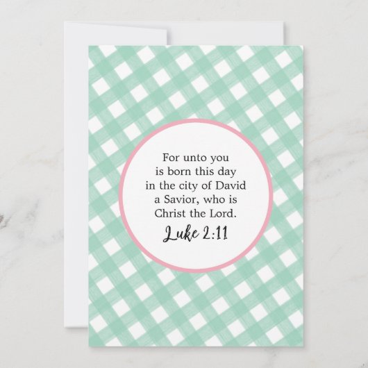 Pastel Waterverf Trees Green Pset Kerstmis Kaart (Achterkant)