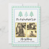 Pastel Waterverf Trees Green Pset Kerstmis Kaart (Voorkant)